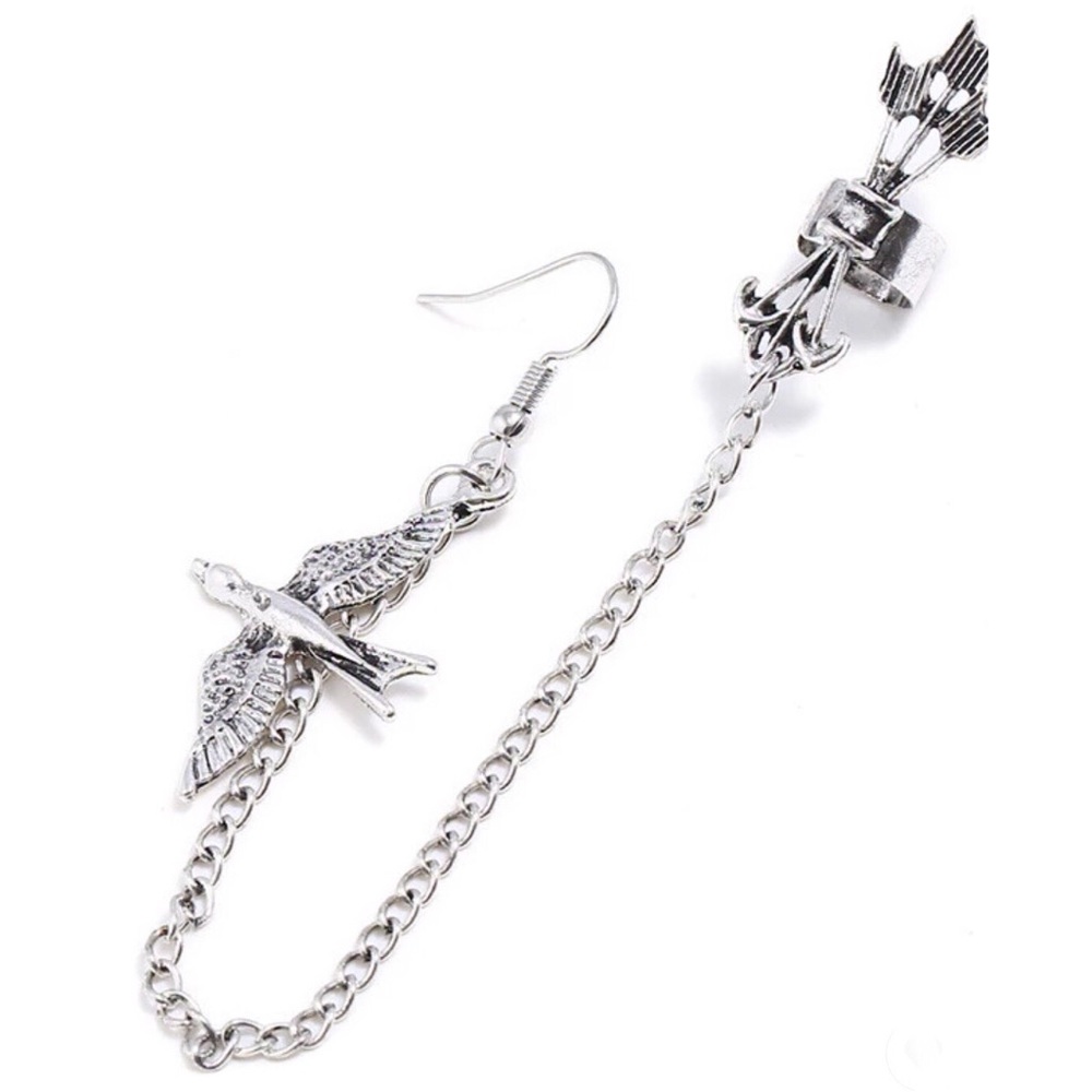 Sparrow/Bird/Arrows Cuff Earrings NWT - Picture 3 of 4